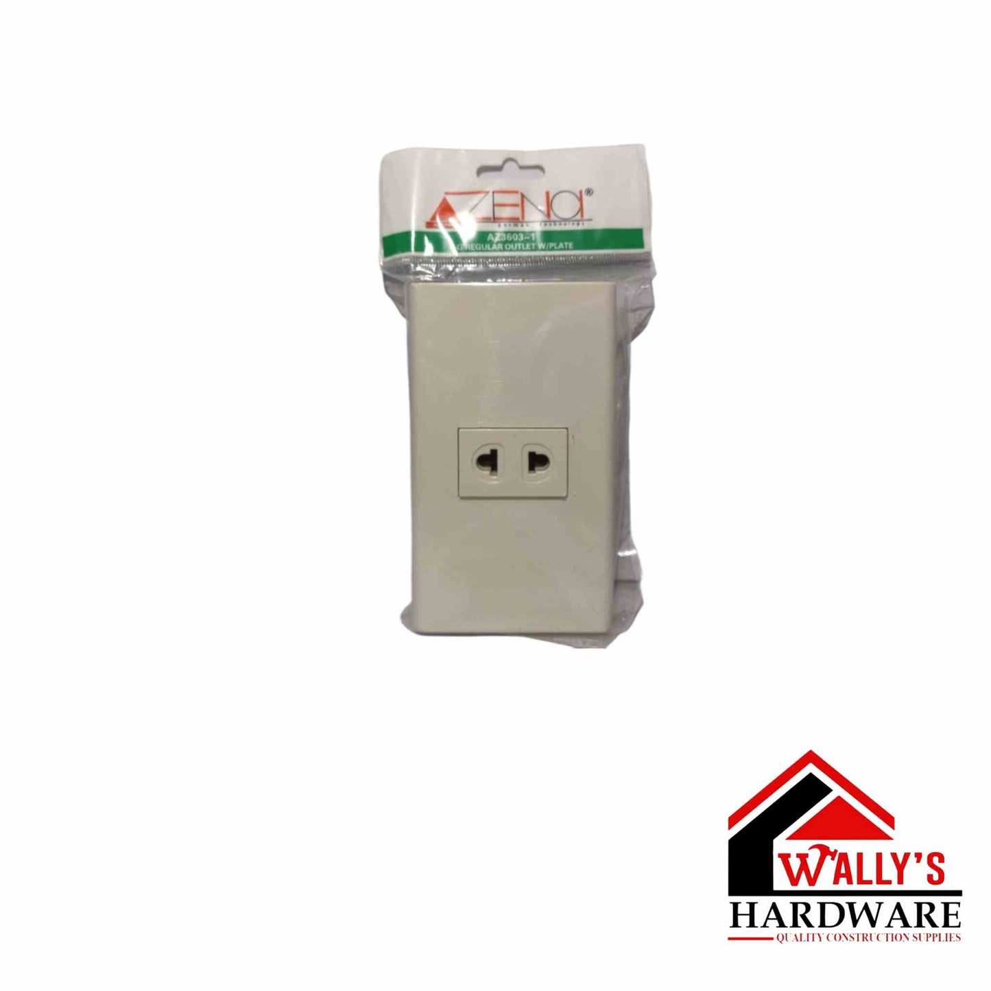 Azena 1 Gang Regular Outlet With Plate X 10 PCS