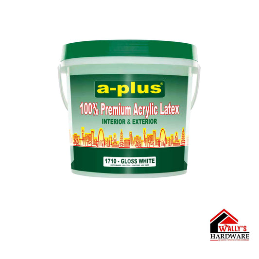 A-Plus® 100% Premium Acrylic Latex Gloss White Interior and Exterior Paint