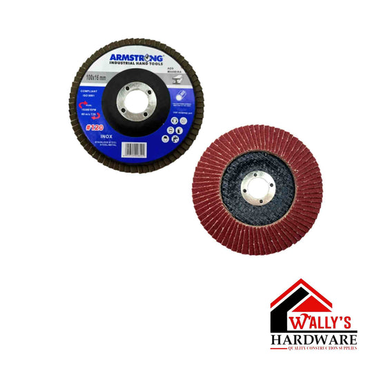 Armstrong Flap Disc 4" – Flexible Sanding Disc for Metal and Wood (10 Pcs/Box)