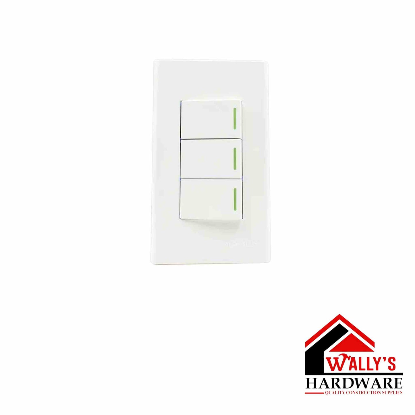 Azena 3 Gang Switch With Plate X 10 PCS
