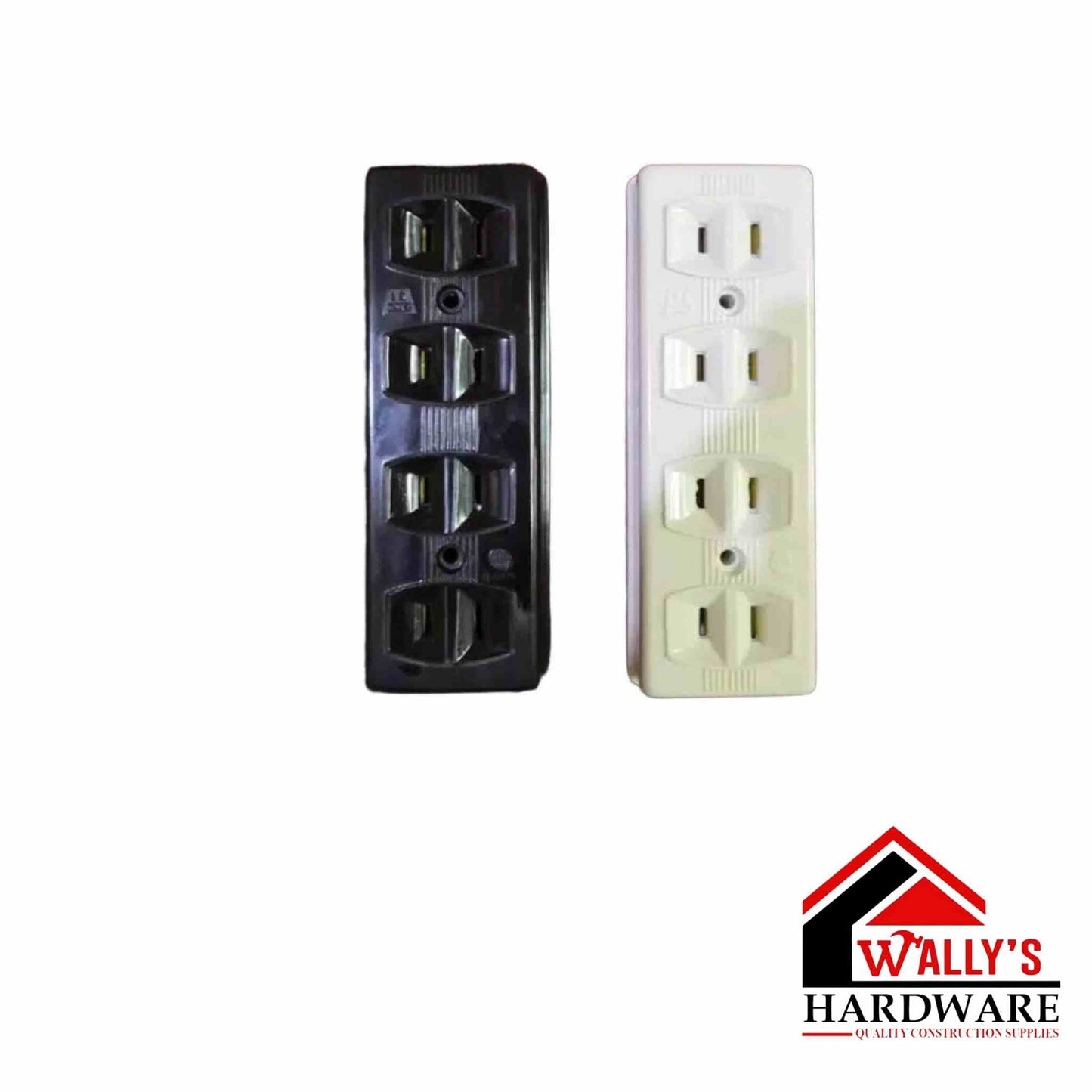 Azena 4 Gang Spring Type Outlet [Available in White and Brown]