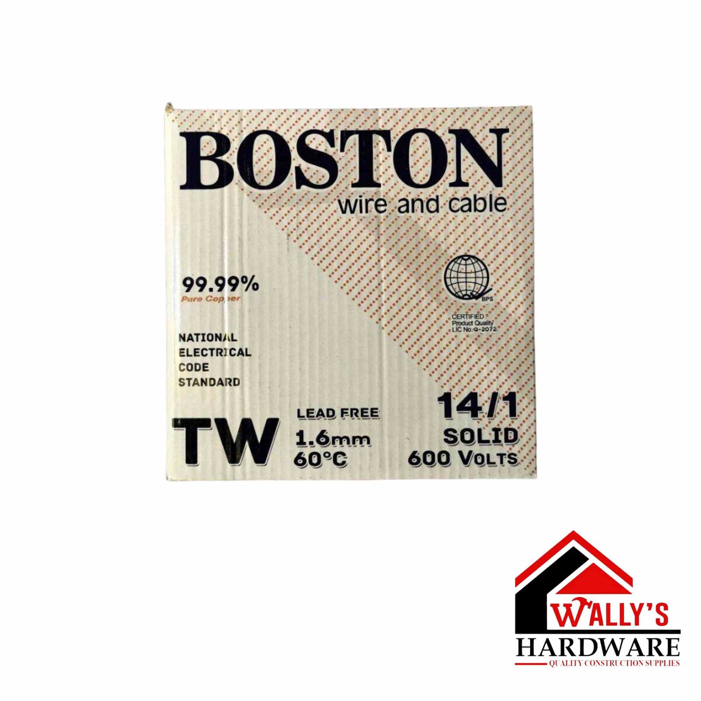 BOSTON T.W Wire 600V 60 °C [Thermoplastic Wire] - Solid